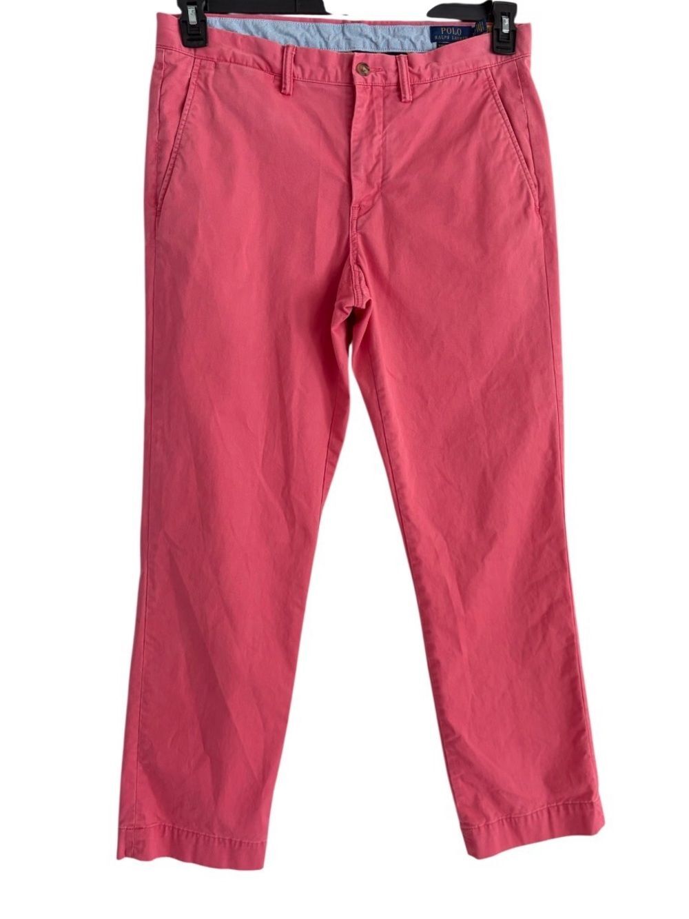 Polo Ralph Lauren Pony Logo Stretch Straight Fit Chino Pants Size 33x30 Salmon